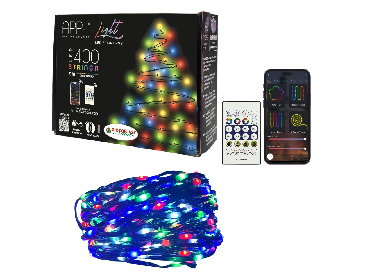 CATENA LUCI 400LED APP-I LIGHT 20MT U.E 24392