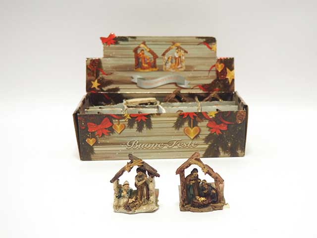 NATIVITA’ C/CAPANNA IN POLIRESINA 4X5CM NATIVITA’ C/CAPANNA IN POLIRESINA 4X5CM