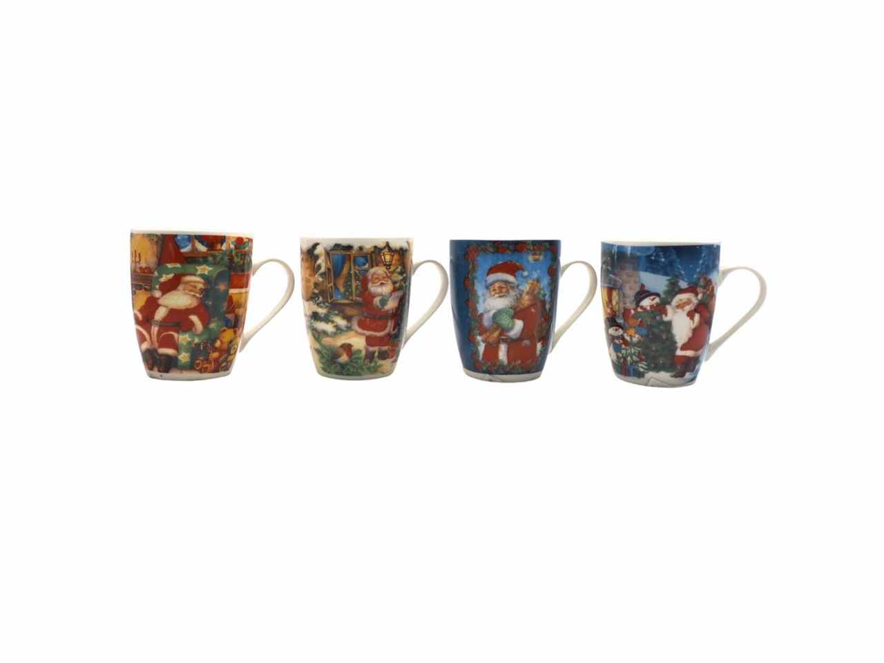 TAZZA BOMBATA CON DISEGNI NATALIZI MIS