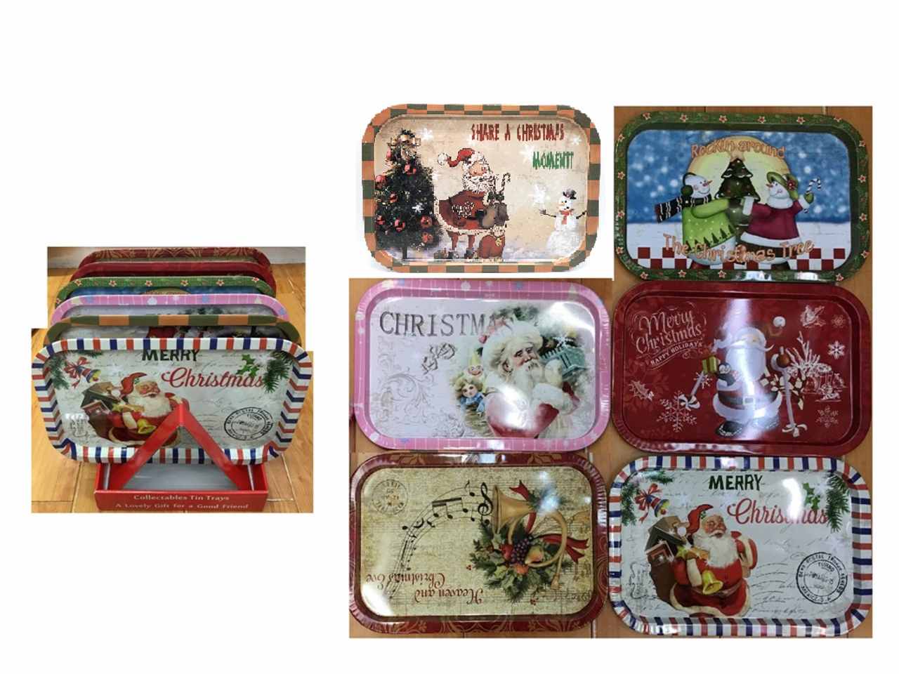 VASSOIO LATTA 29X48CM DISEGNO NATALE 6