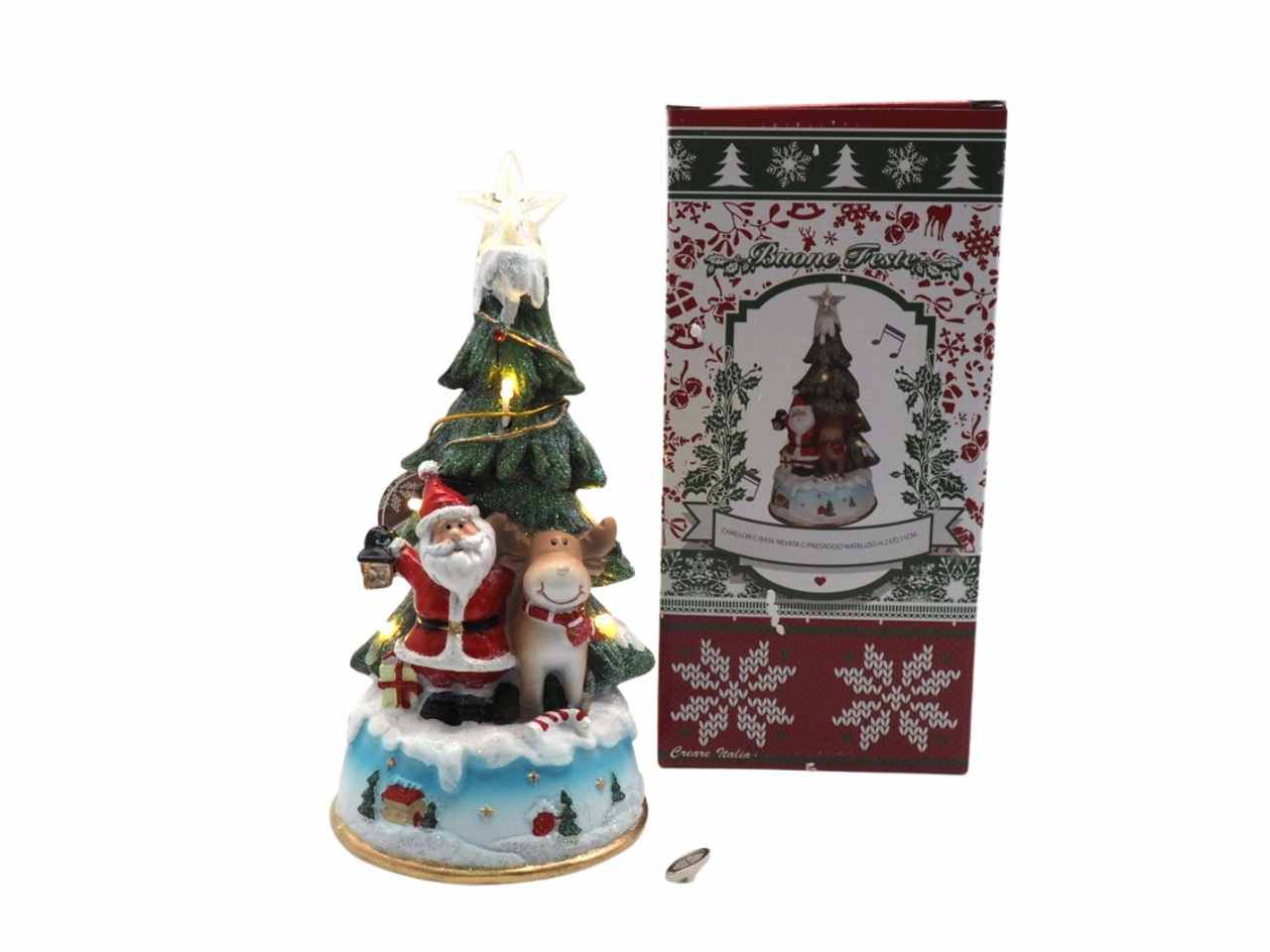 CARILLON C/PAESAGGIO NATALIZIO 11X23CM