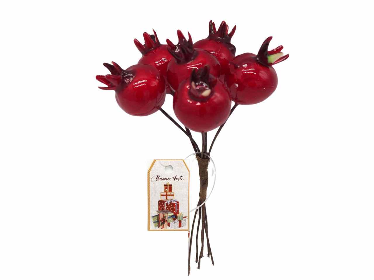 PICK MELOGRANI MAZZETTO 6PZ 2,6XH.12CM ROSSI PICK MELOGRANI MAZZETTO 6PZ 2,6XH.12CM ROSSI