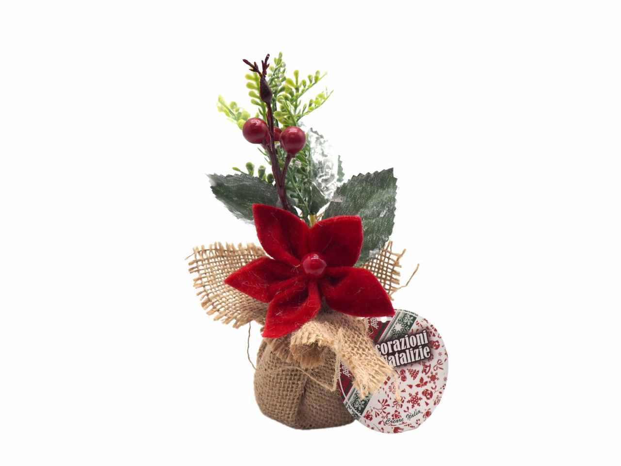 STELLA DI NATALE VELLUTO C/BACCHE C/SA