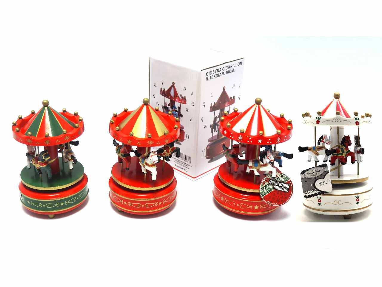 GIOSTRA CAVALLI C/CARILLON 10XH14CM 4ASS.