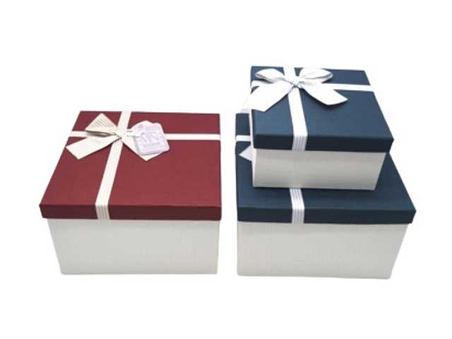 SCATOLA C/FIOCCO 2pz H.14×23+H.9x17cm