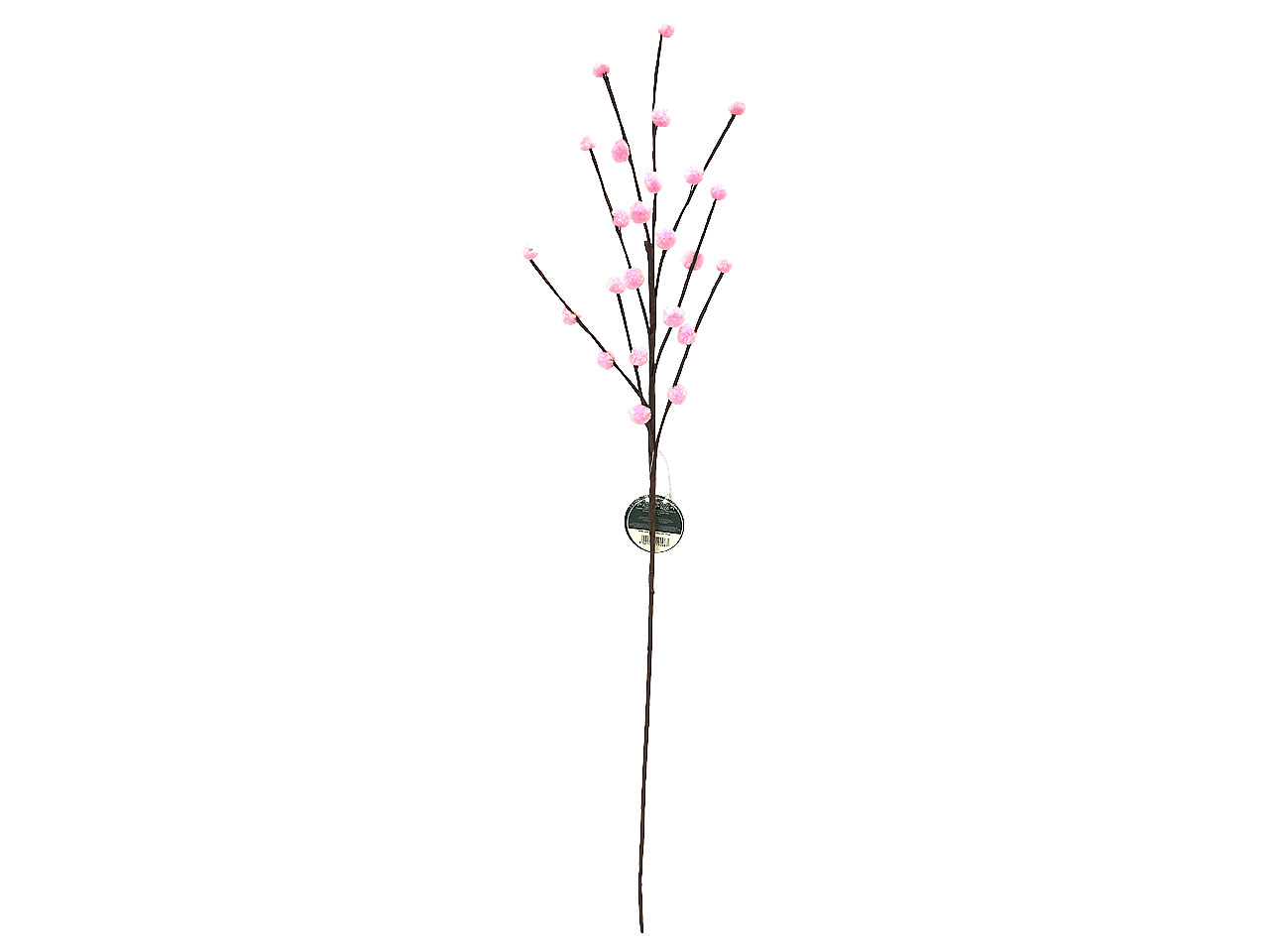 RAMO C/PALLINE FLOCCATE ROSA 71cm
