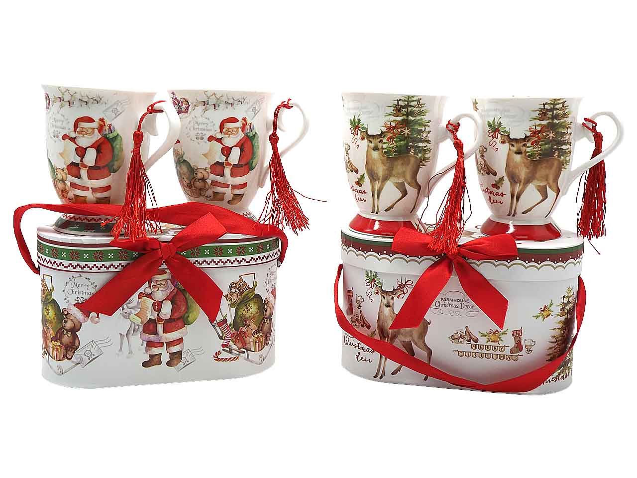 TAZZA NATALIZIA 2PZ 11,5CM C/SCATOLA 3ASS.
