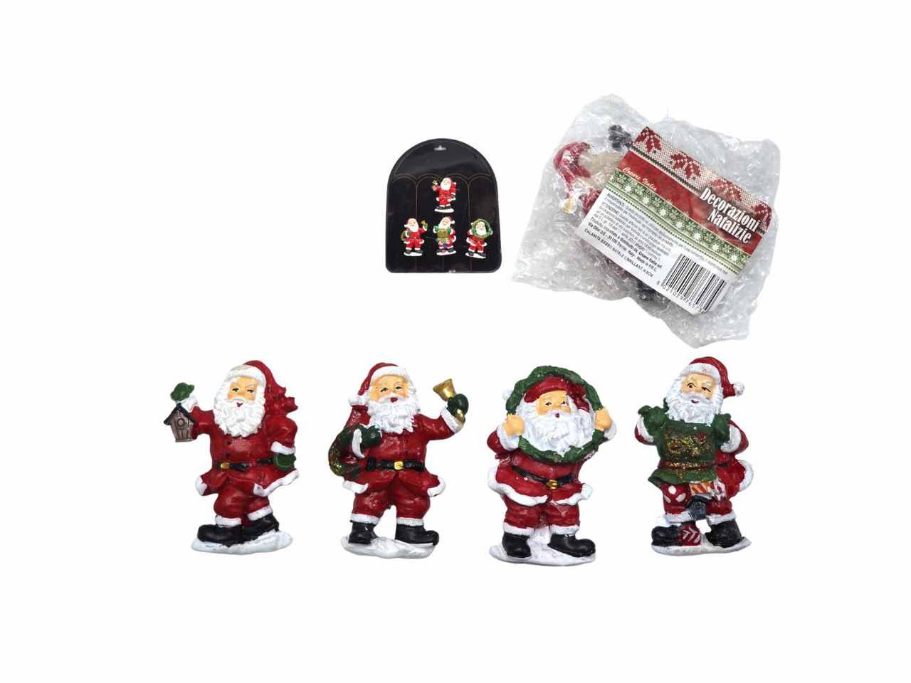 CALAMITA BABBO NATALE C/BRILLANT. 8CM 4ASS.