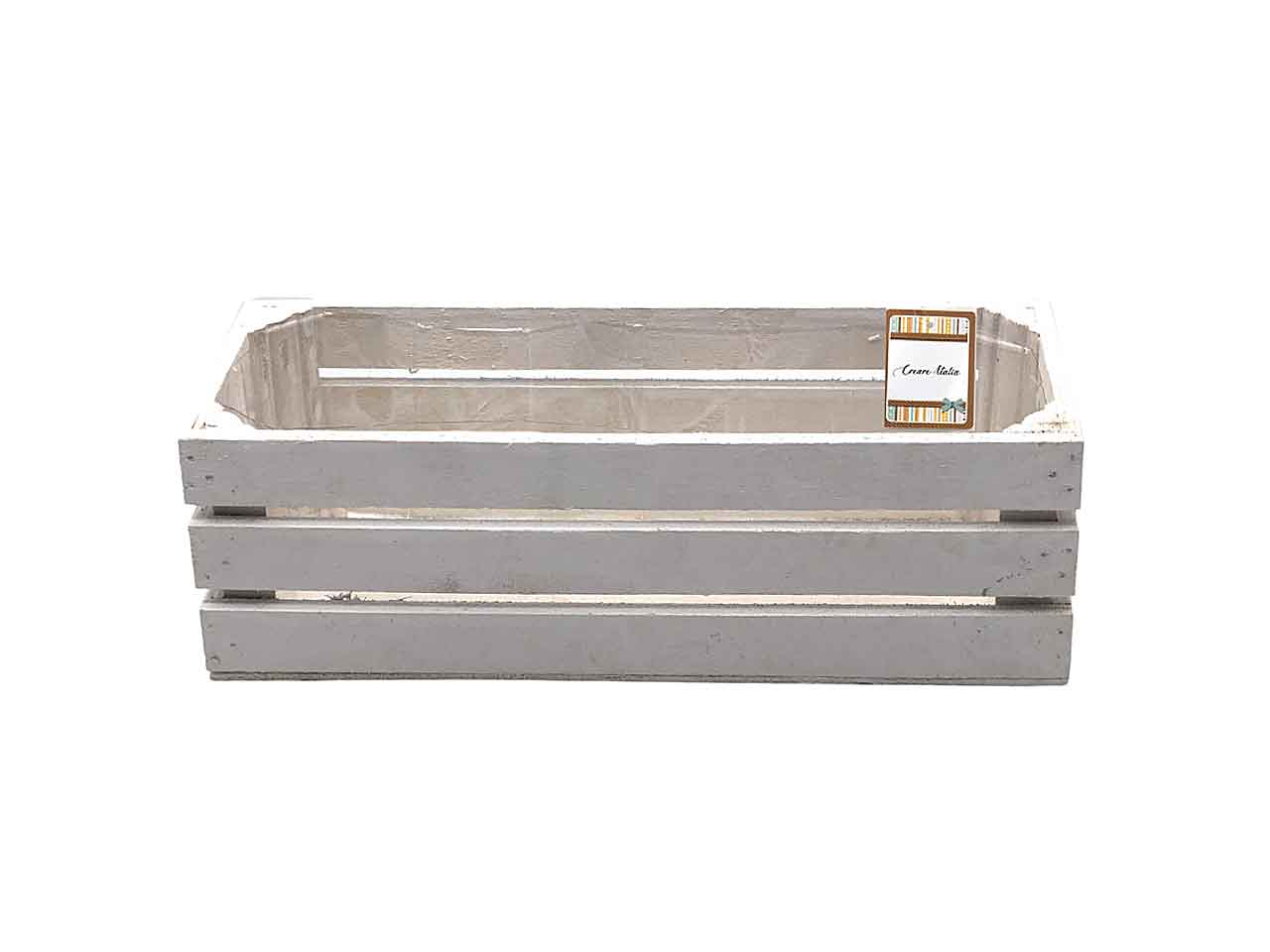 CASSETTA LEGNO RETT.H.7,3×22,4cm BIANCA