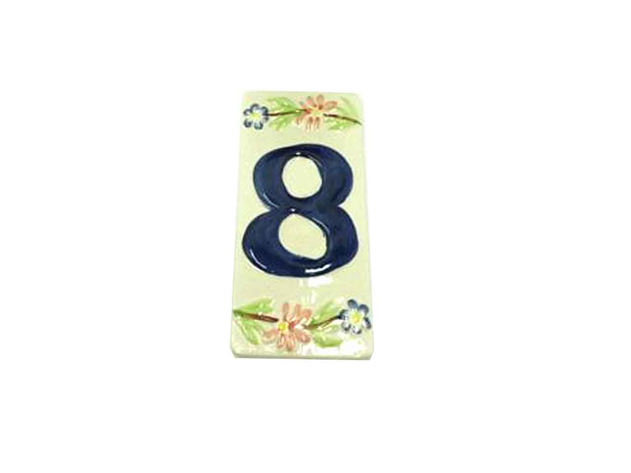 NUMERO 8 FUORI PORTA RETT.H.14,5×6,8cm