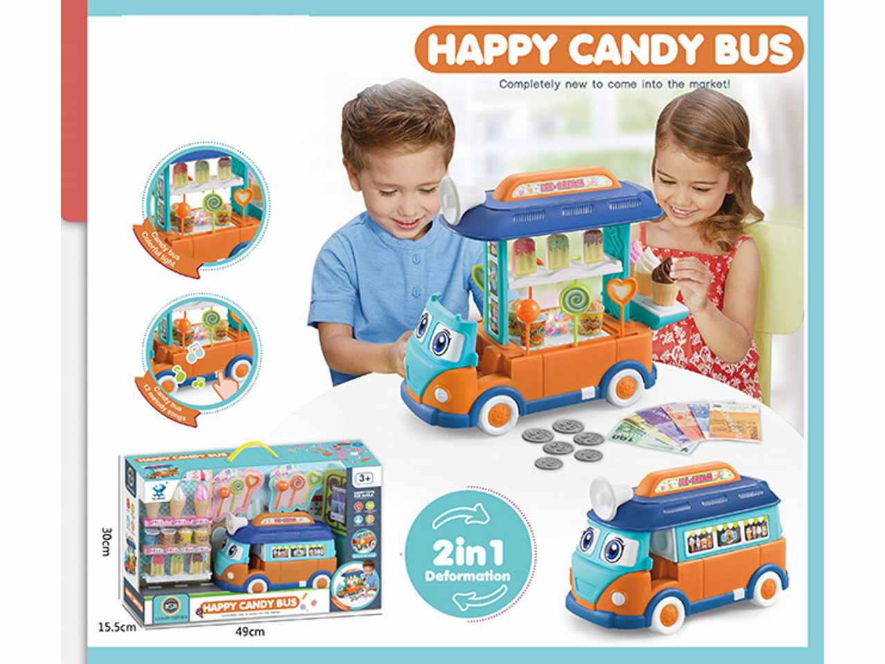 CAMION GELATI C/LUCE/SUONO 49×15,5×30