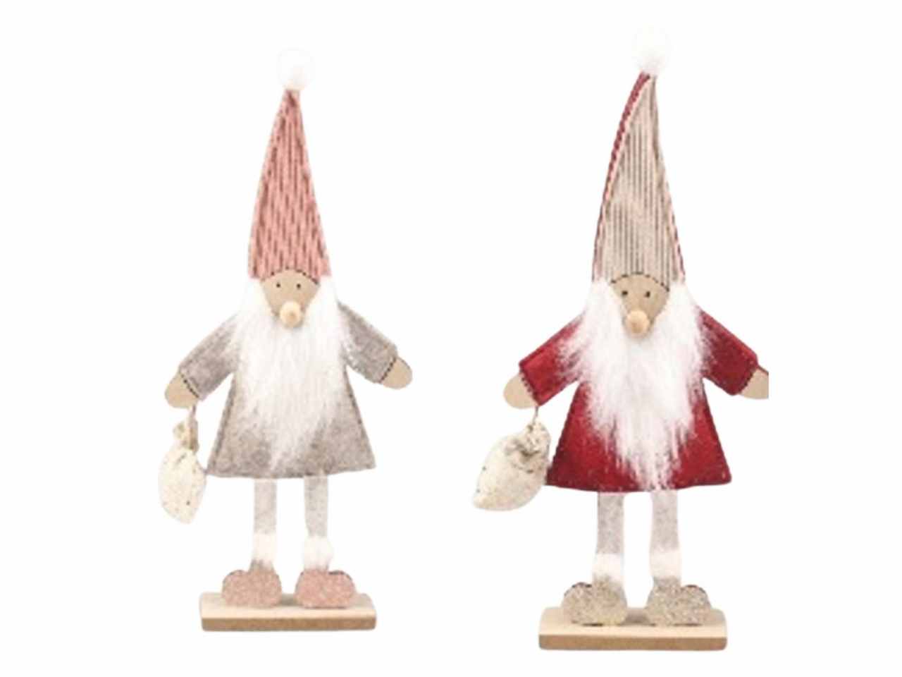 BABBO NATALE PANNO 33X16X4CM C/BASE LE