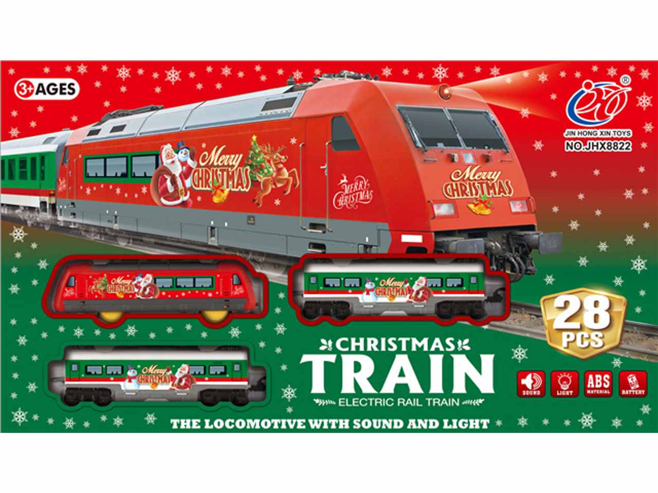 TRENINO CON PISTA 28 PCS CHRISTMAS TRA