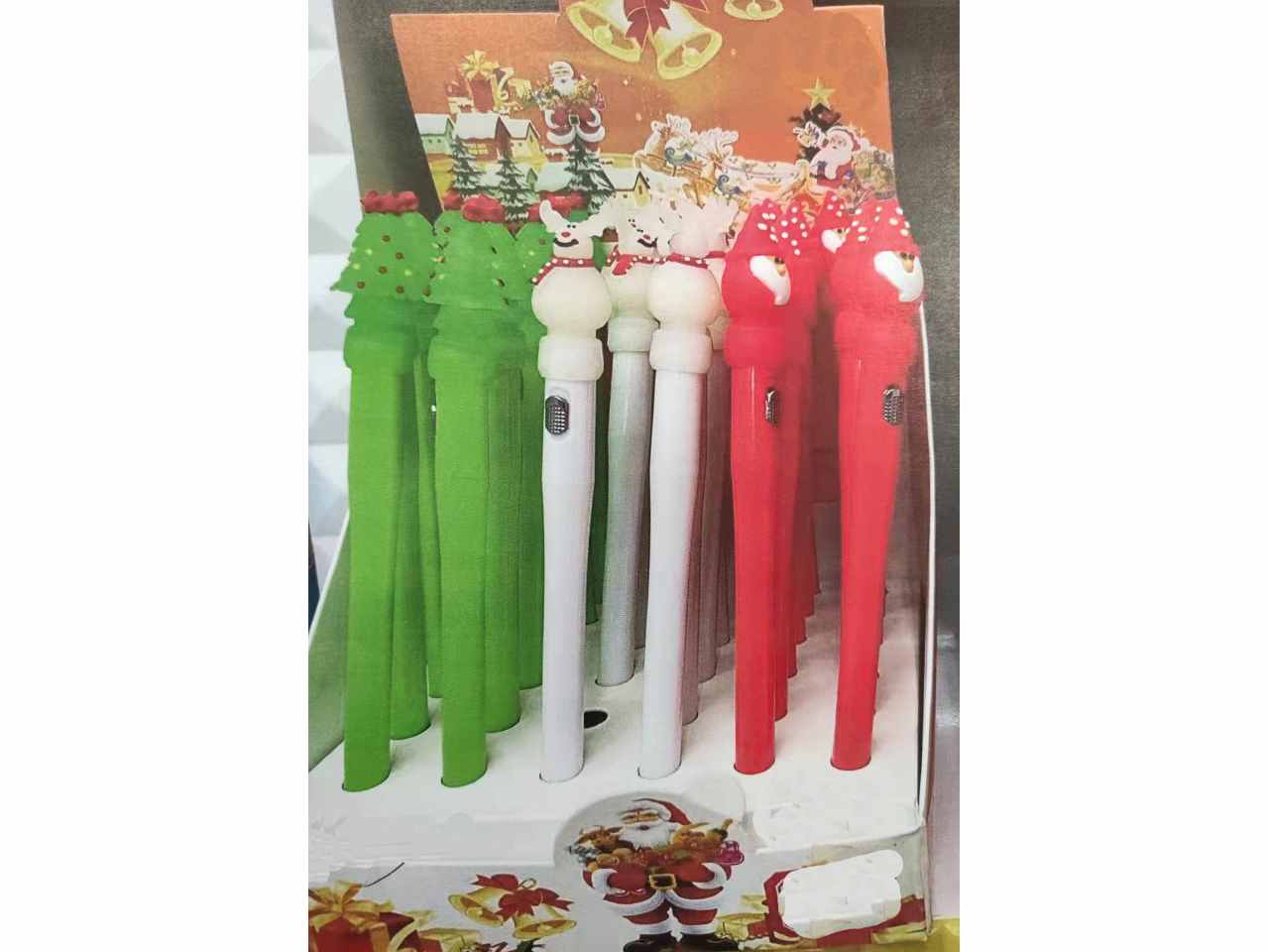 PENNA CON DECORO NATALIZIO E CON LUCE,
