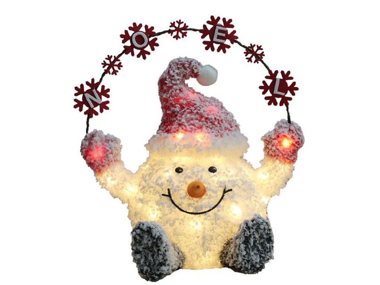 PUPAZZO DI NEVE SEDUTO MISURA H.55CM I