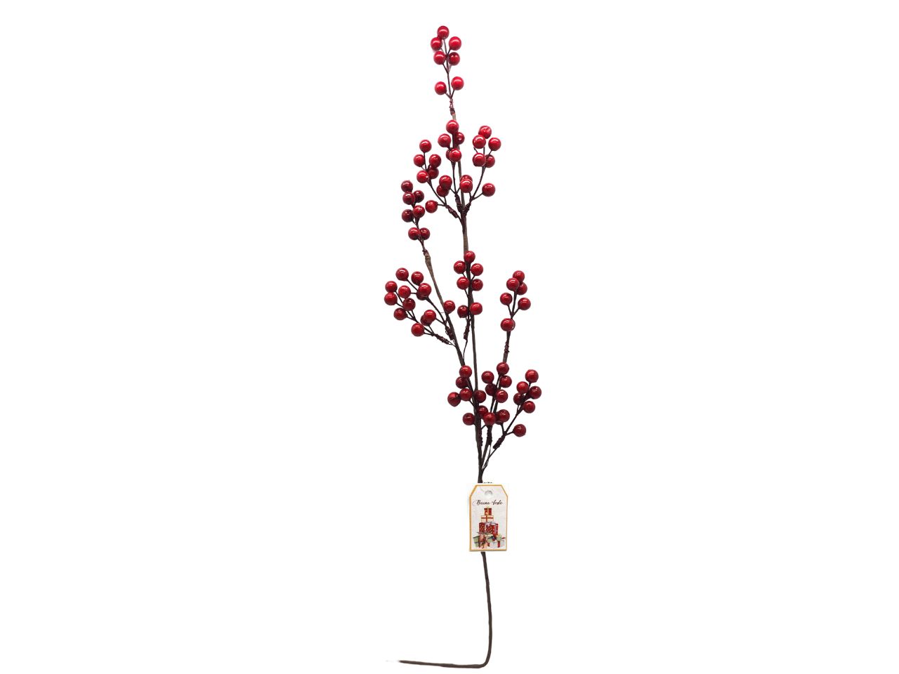 RAMO CON BACCHE ROSSE MISURA L.90X25CM