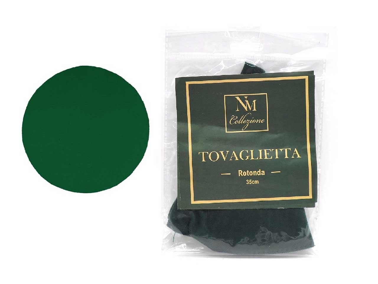 TOVAGLIETTA NAT.VELLUTO D.35CM VERDE