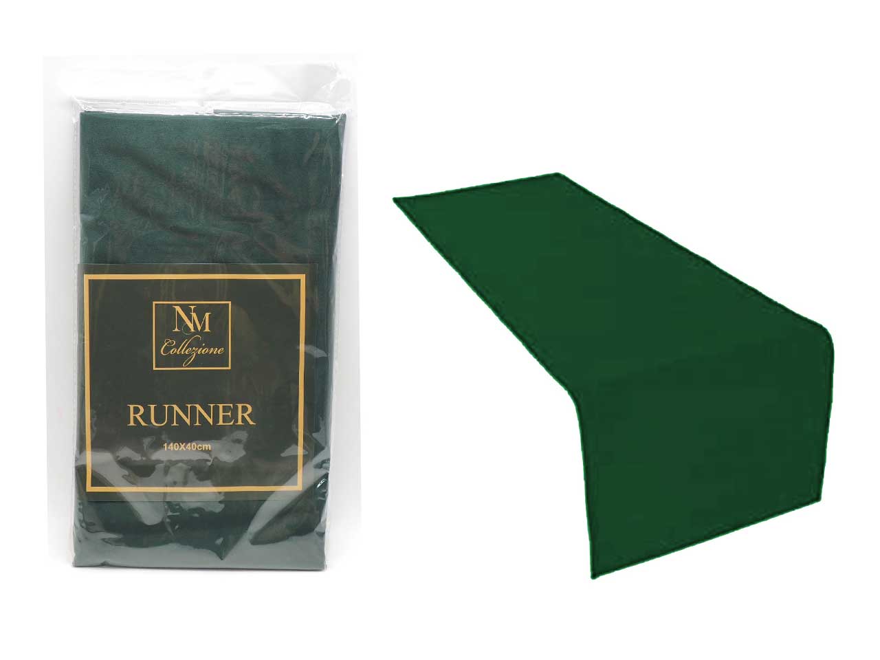 RUNNER VELLUTO 140X40CM VERDE RUNNER VELLUTO 140X40CM VERDE