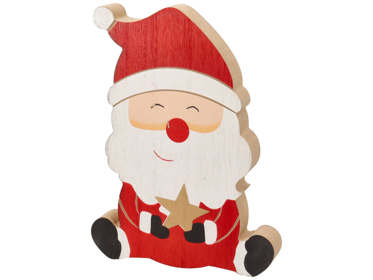 BABBO NATALE IN LEGNO H.18X13.5X2CM