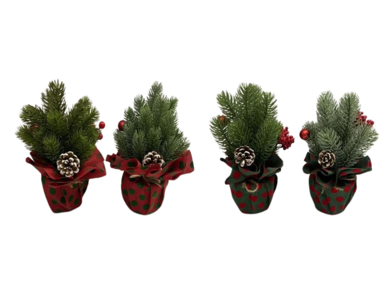 PIANTINA NATALIZIA C/BACCHE H.25CM ASS