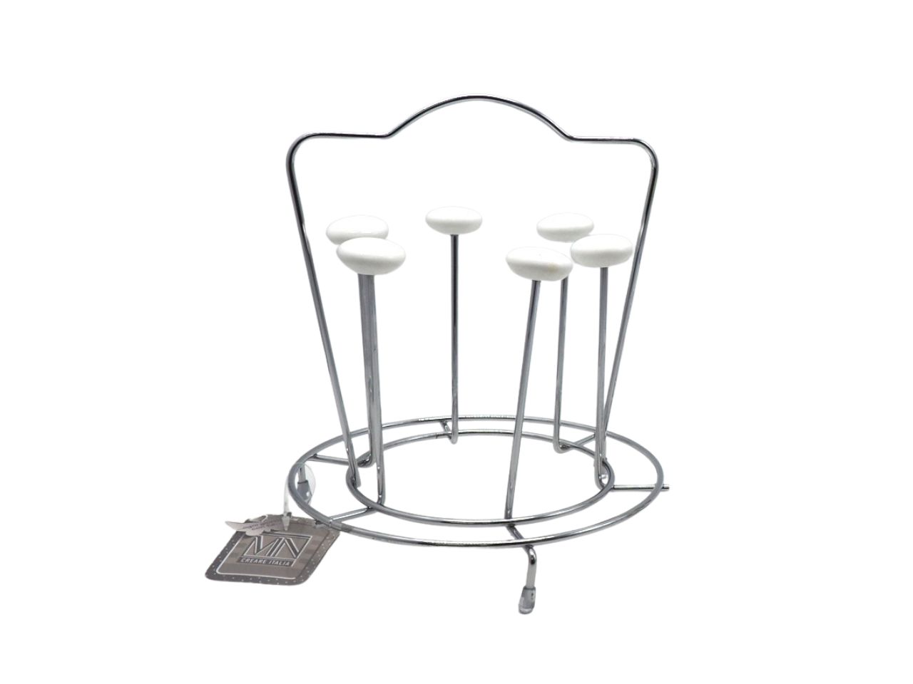 PORTA BICCHIERI 19CM 6 POMELLI BIANCO PORTA BICCHIERI 19CM 6 POMELLI BIANCO