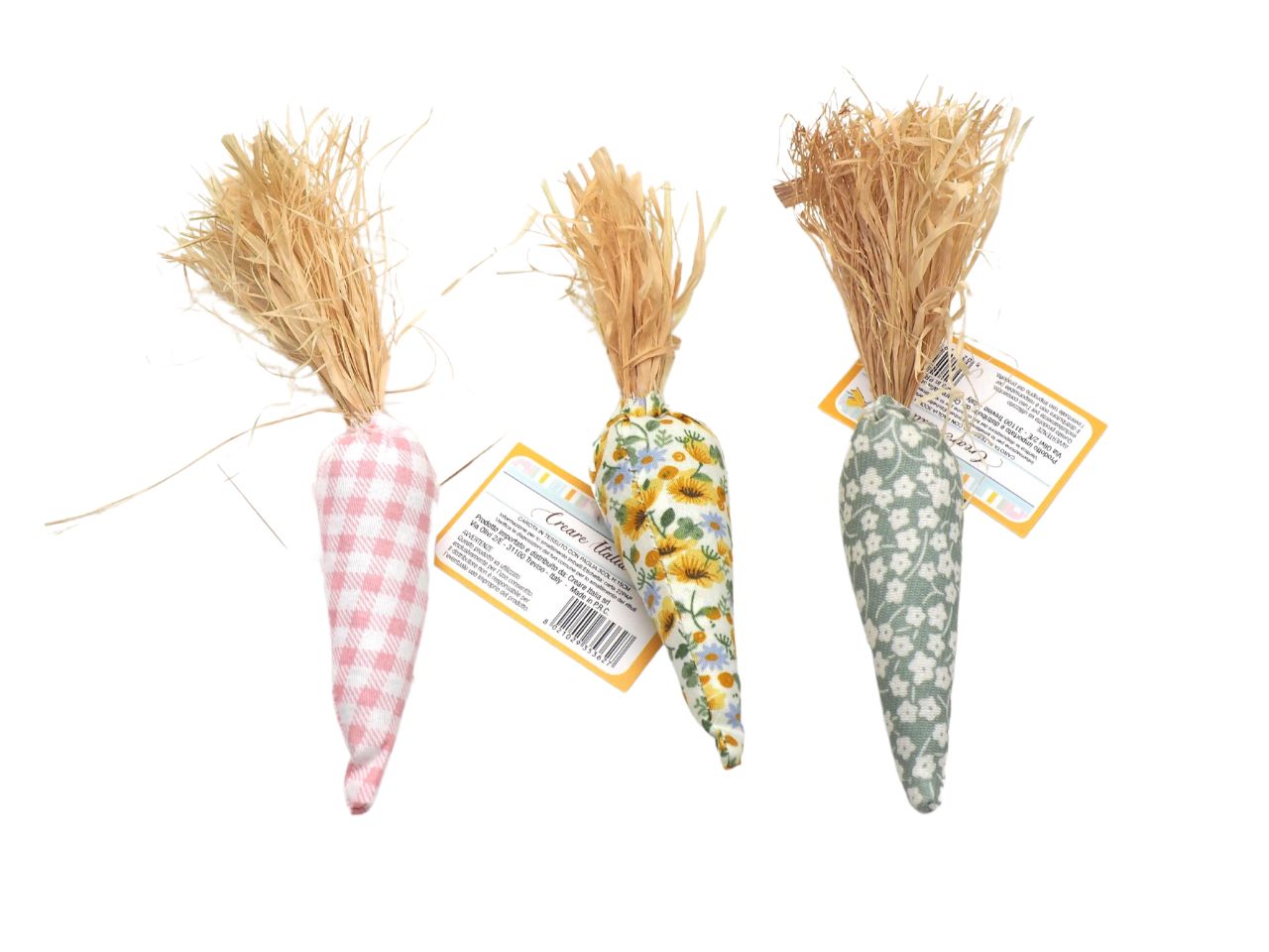 CAROTA TESSUTO C/PAGLIA 15CM 3 COLORI