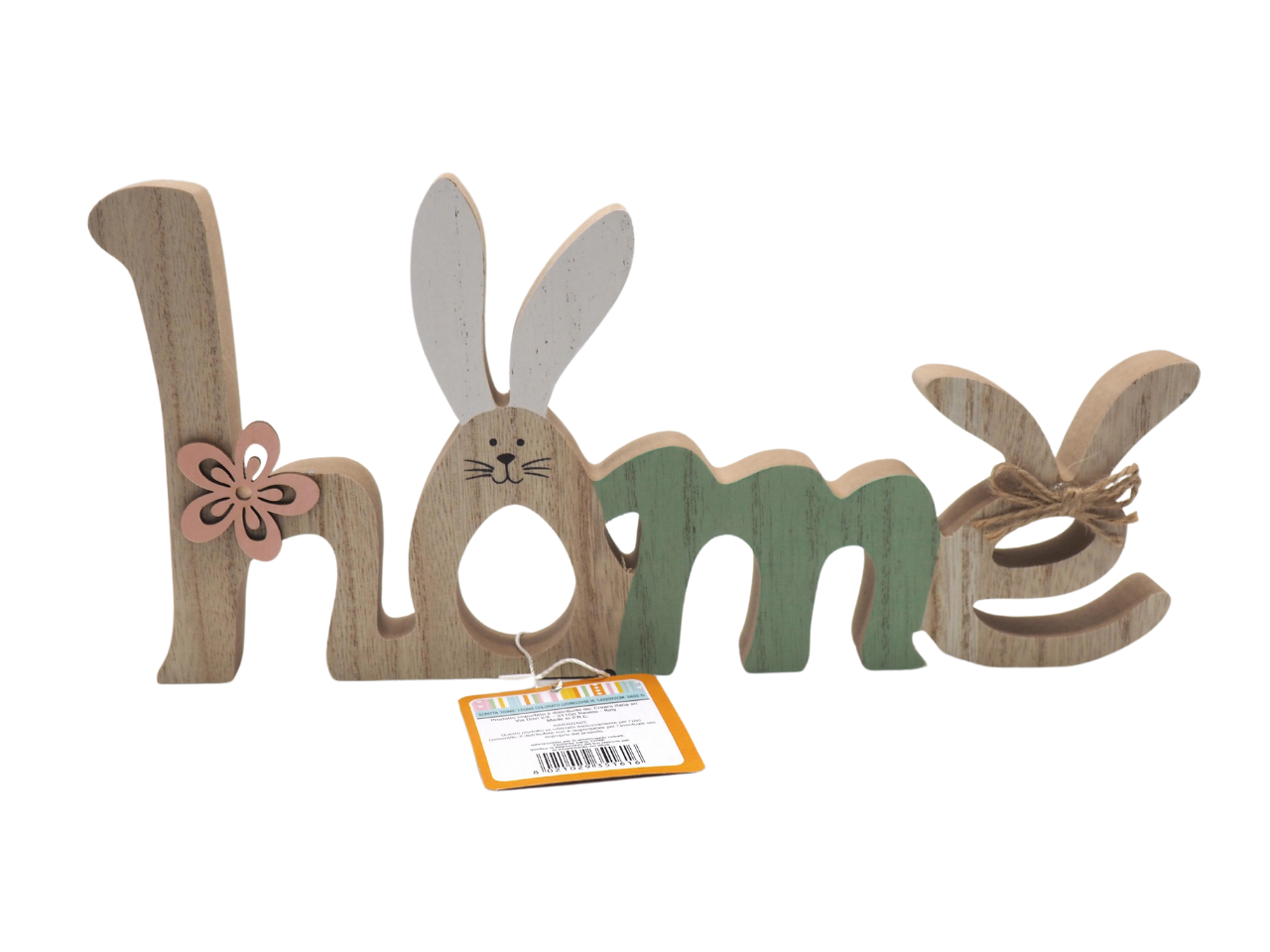 SCRITTA HOME LEGNO C/ORECCHIE 14X29X2