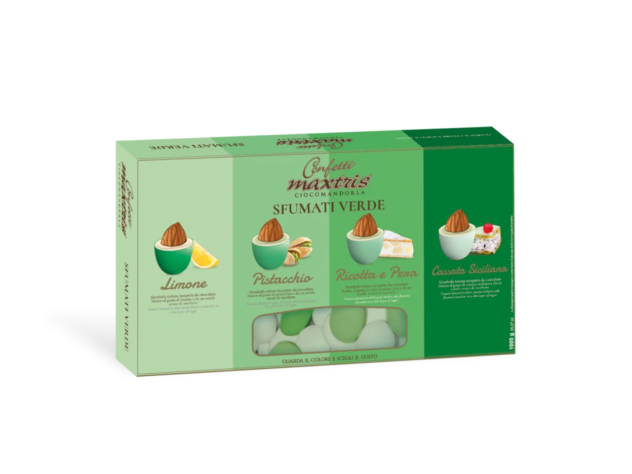 CONFETTI  SFUMATI VERDE 1kg MAXSFUV