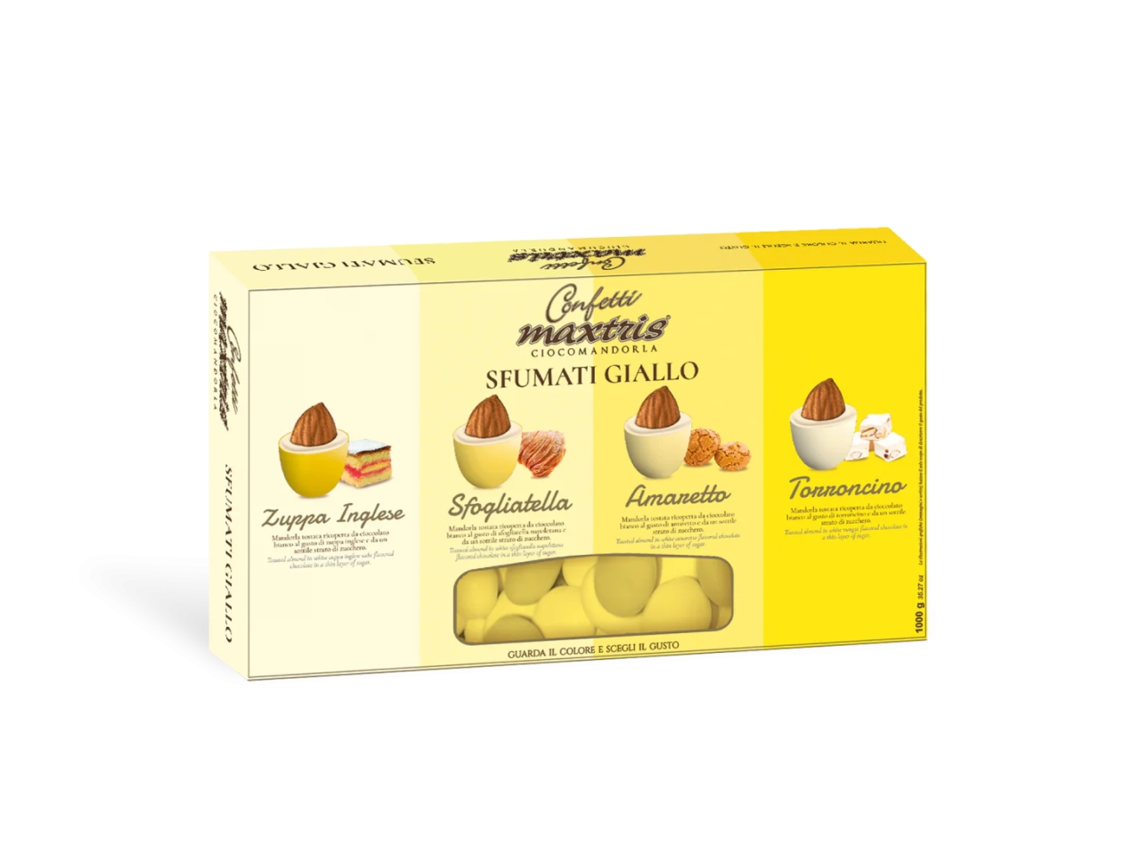 CONFETTI  SFUMATI GIALLI 1kg MAXSFUG