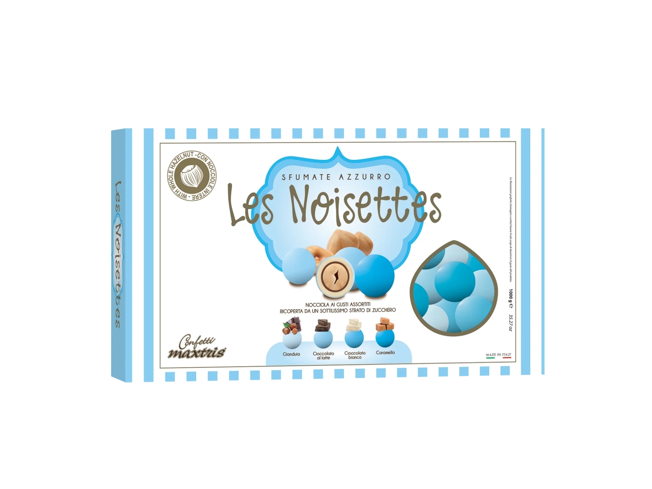 CONFETTI LES NOISETTES SFUMATI AZZURRO 1kg NOISFUC