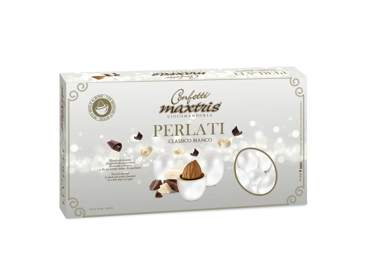CONFETTI MAXTRIS PERLATI BIANCHI 500gr MAXPERB500