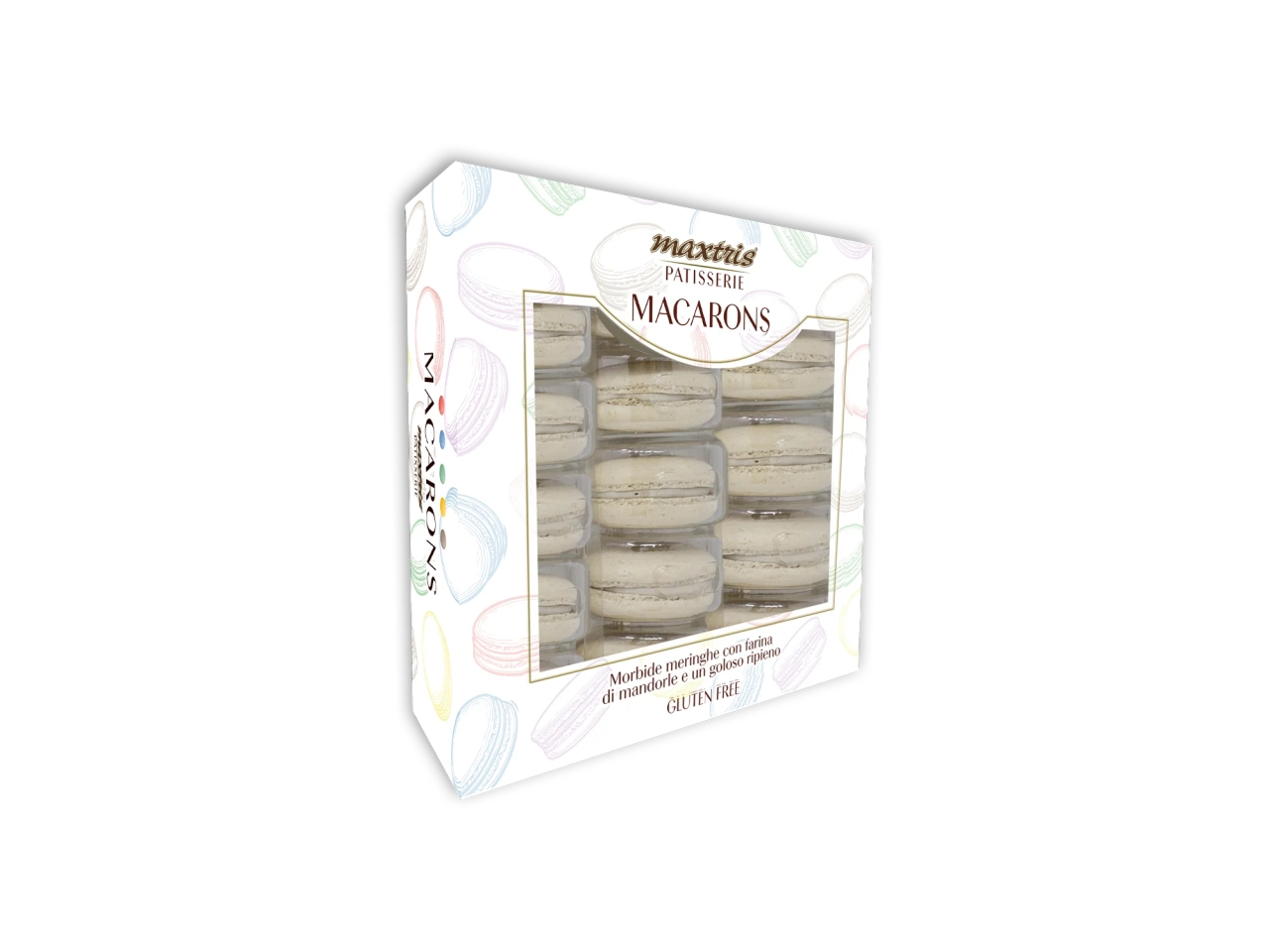 MACARONS NOCCIOLA 15pz BIANCO WEDDING CTMACNOCB15