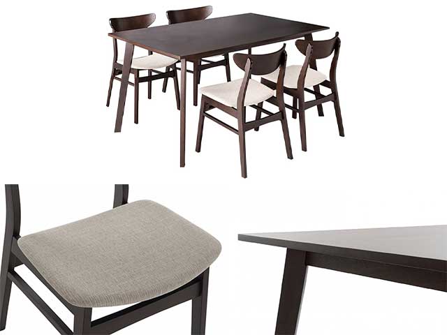 TAVOLO QUERCIA 120x75x74+4SEDIE MAR.MB-178749