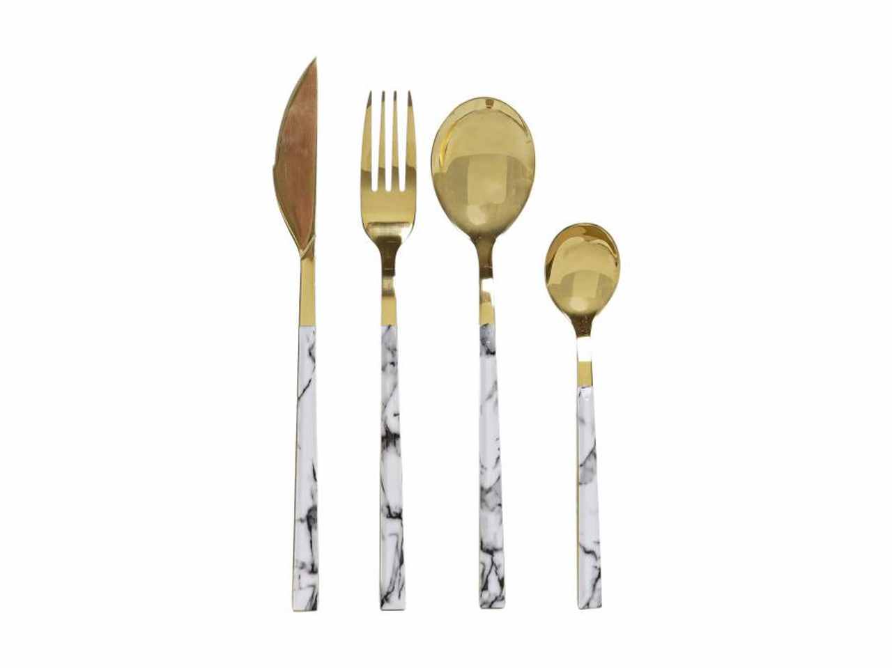 POSATE INOX 16pz EFF.MARMO PC-191393