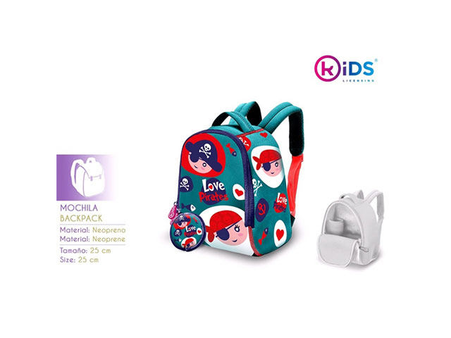 LOVE PIRATI ZAINO 25cm KL10202