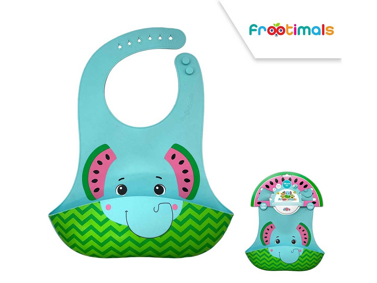 BAVETTA IN SILICONE ELEFANTE FT00013