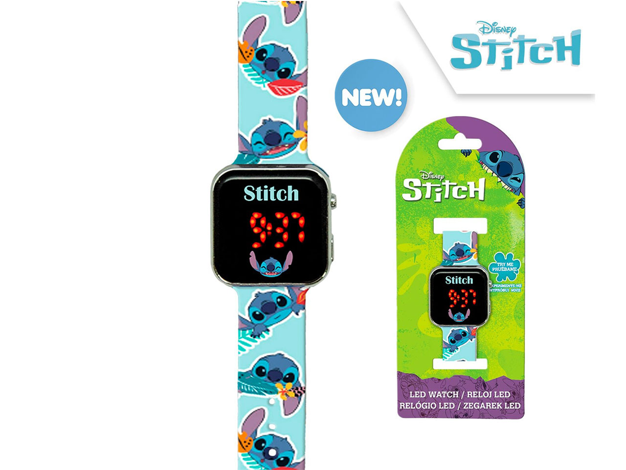 OROLOGIO LED DI STITCH LAS4039 OROLOGIO LED DI STITCH LAS4039