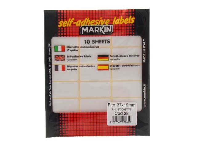 ETICHETTE ADESIVE BUSTA 28 37X19