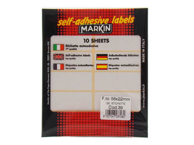 ETICHETTE ADESIVE BUSTA 39 56X22 06039