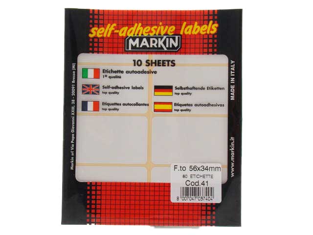 ETICHETTE ADESIVE BUSTA 41 56X34 06041
