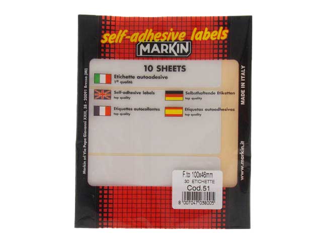 ETICHETTE ADESIVE BUSTA 51 100X46 06051