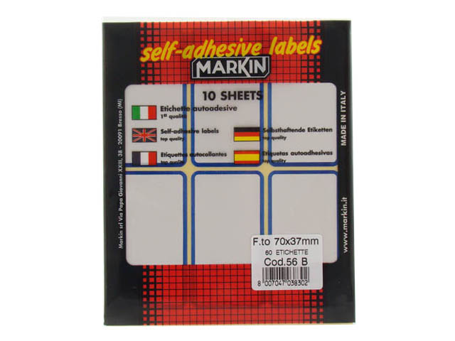 ETICHETTE ADESIVE BUSTA 56 70X37 060560