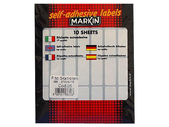 ETICHETTE ADESIVE BUSTA 26 34X14 10026