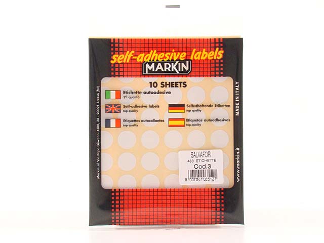 ETICHETTE ADESIVE BUSTA SALVABUCHI10003