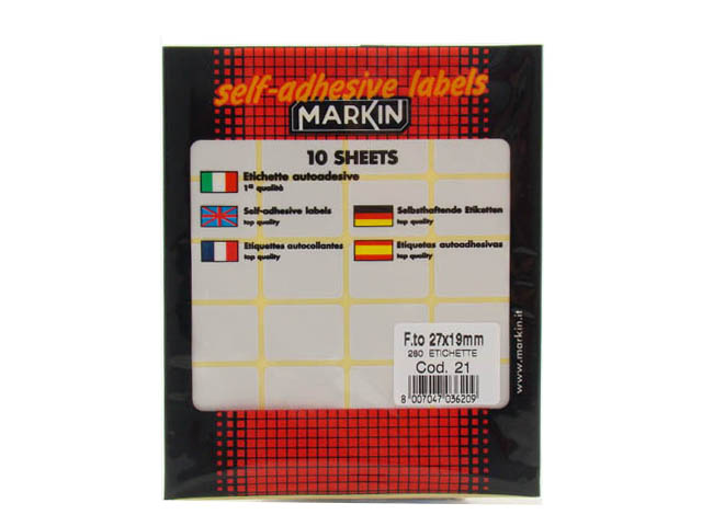 ETICHETTE ADESIVE BUSTA 21 27X19 10021
