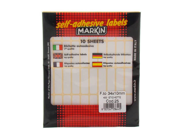 BUSTA ETICHETTE 25 34X10 10025