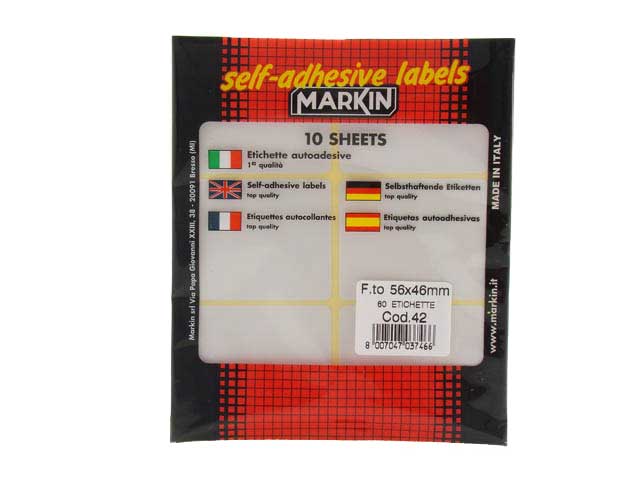 ETICHETTE ADESIVE BUSTA 42 56X46 10042