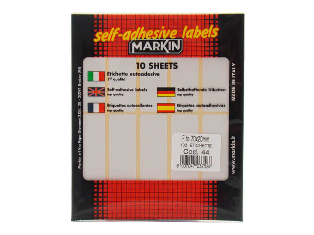 ETICHETTE ADESIVE BUSTA 44 70X20 10044