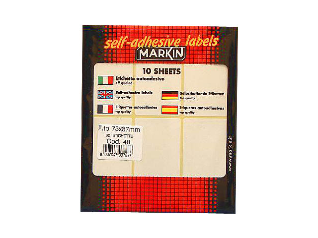 ETICHETTE ADESIVE BUSTA 48 73X37 10048