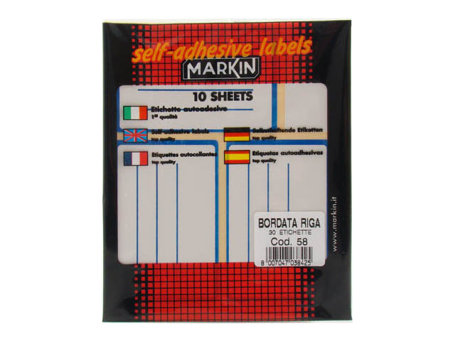 ETICHETTE ADESIVE BUSTA 58 83X53 10058